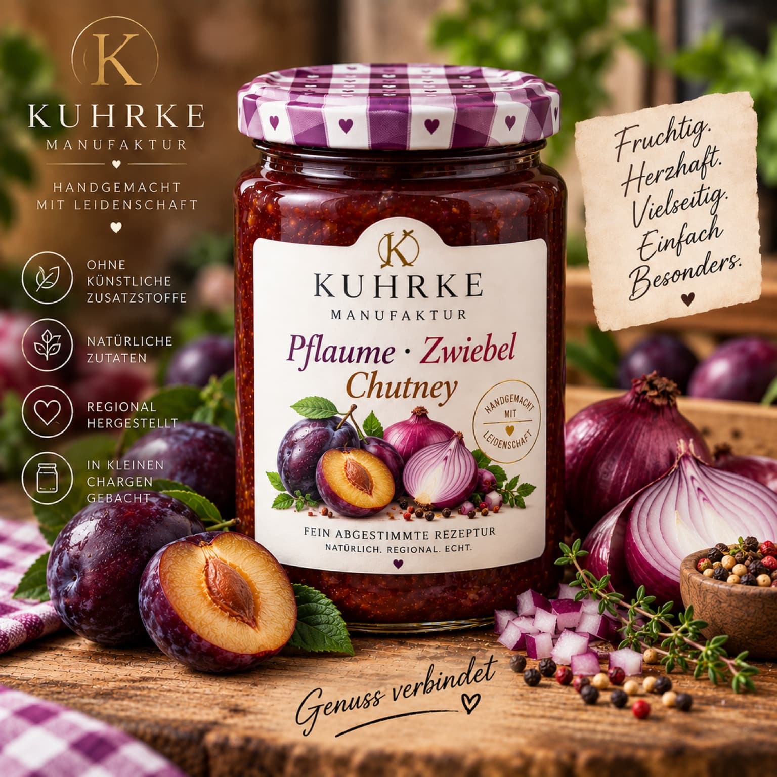KUHRKE Manufaktur Pflaume-Zwiebel-Chutney