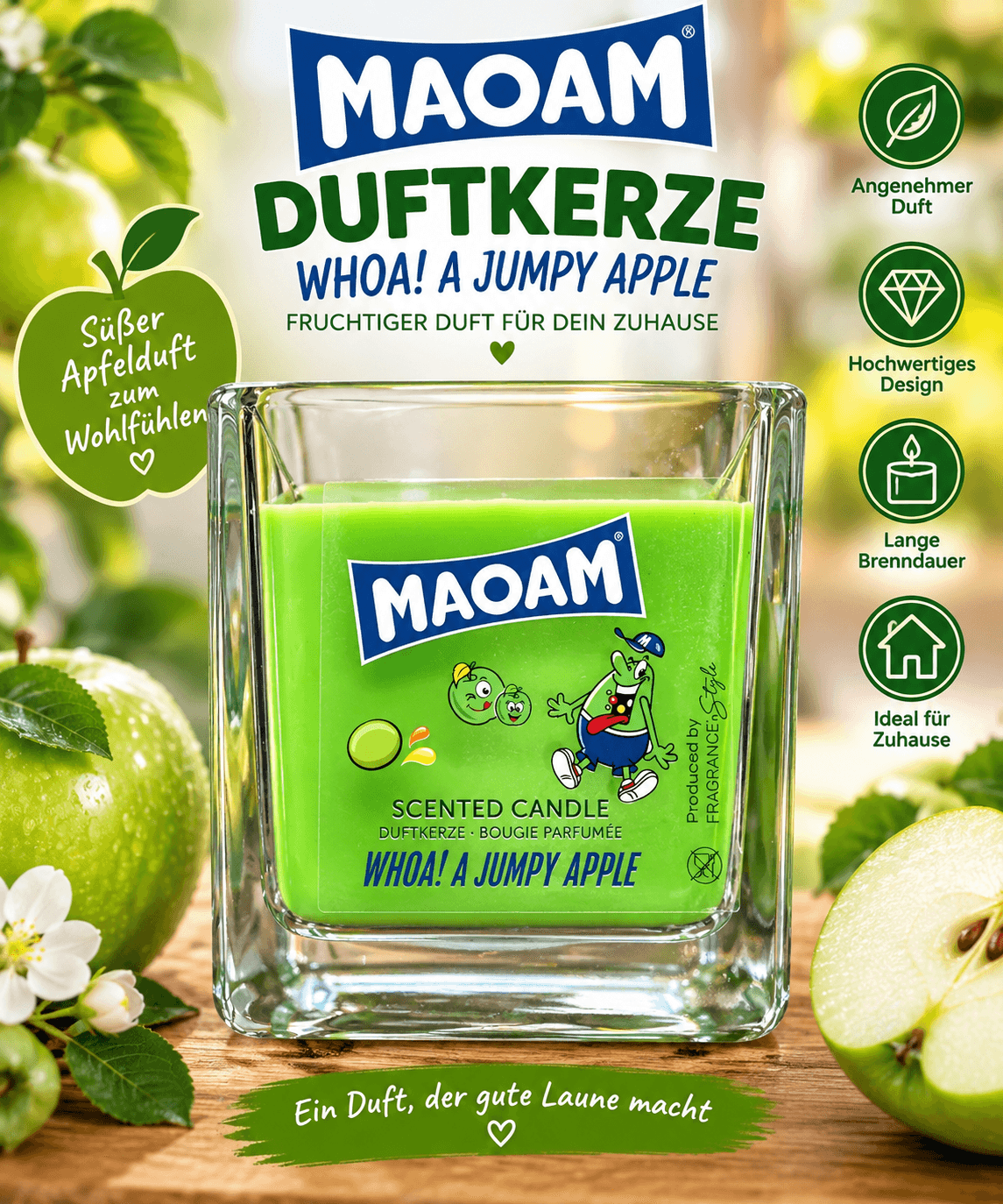 Maoam Duftkerze „Whoa! A Jumpy Apple“
