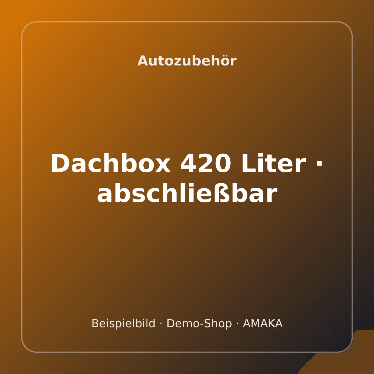 Dachbox 420 Liter · abschließbar – Bild 1