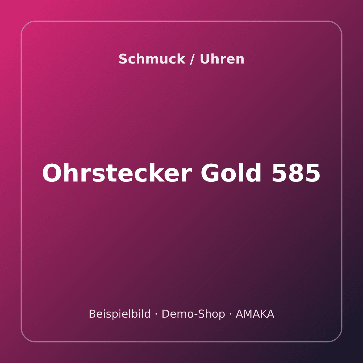 Ohrstecker Gold 585 – Bild 1