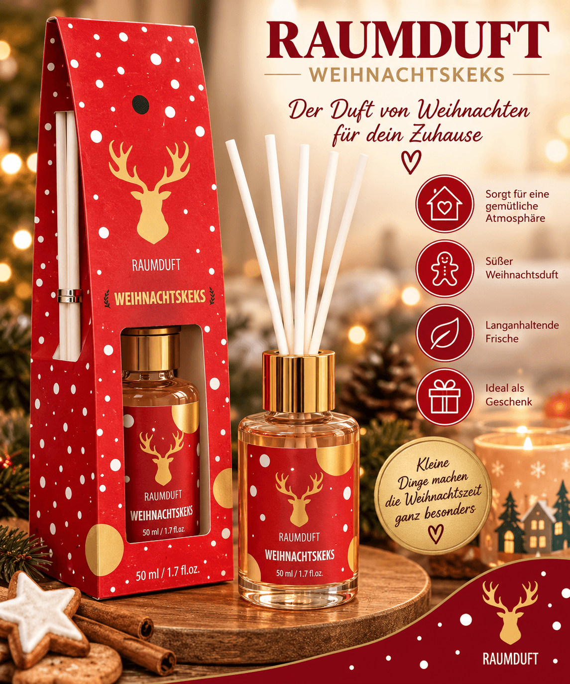Raumduft Weihnachtskeks 50 ml
