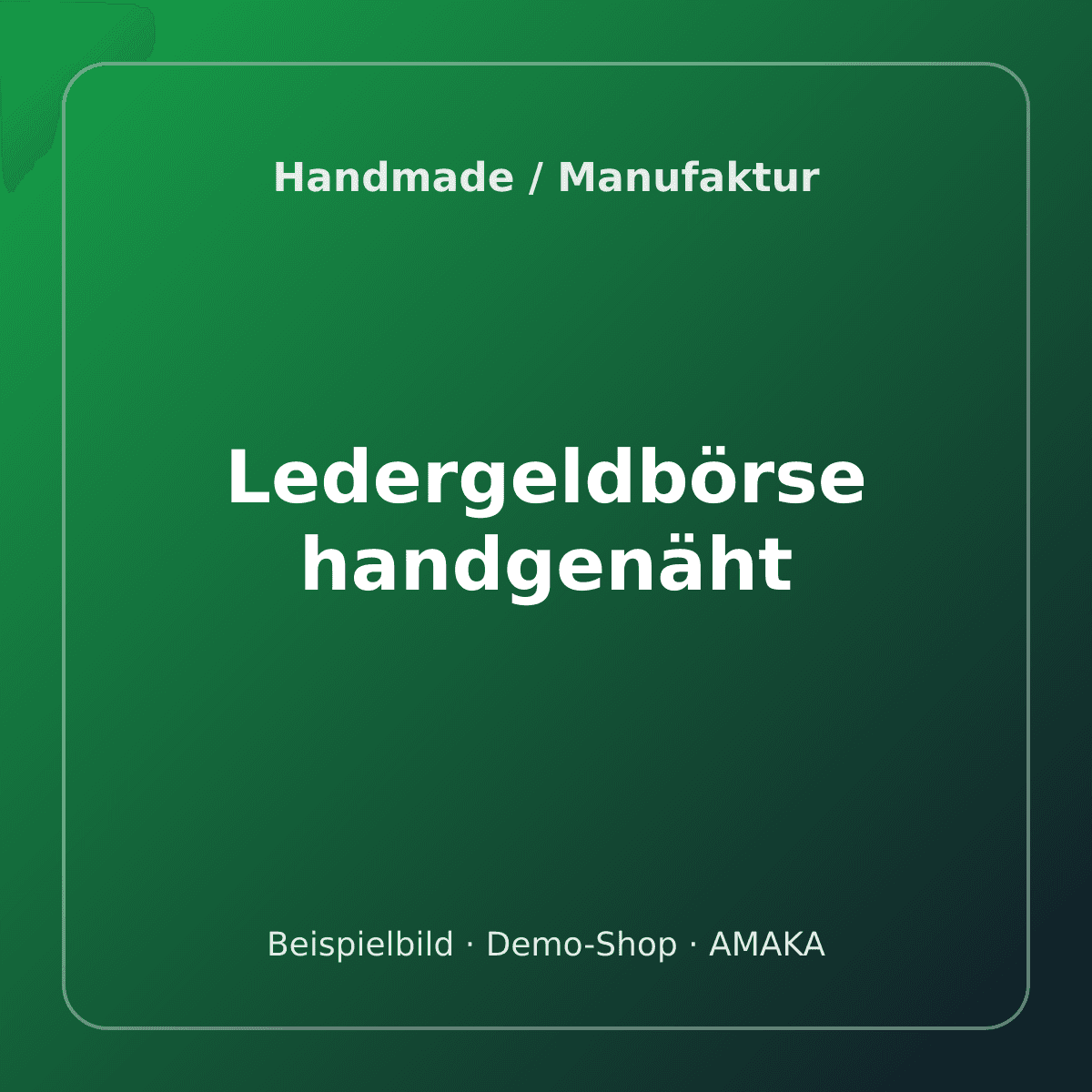 Ledergeldbörse handgenäht – Bild 1