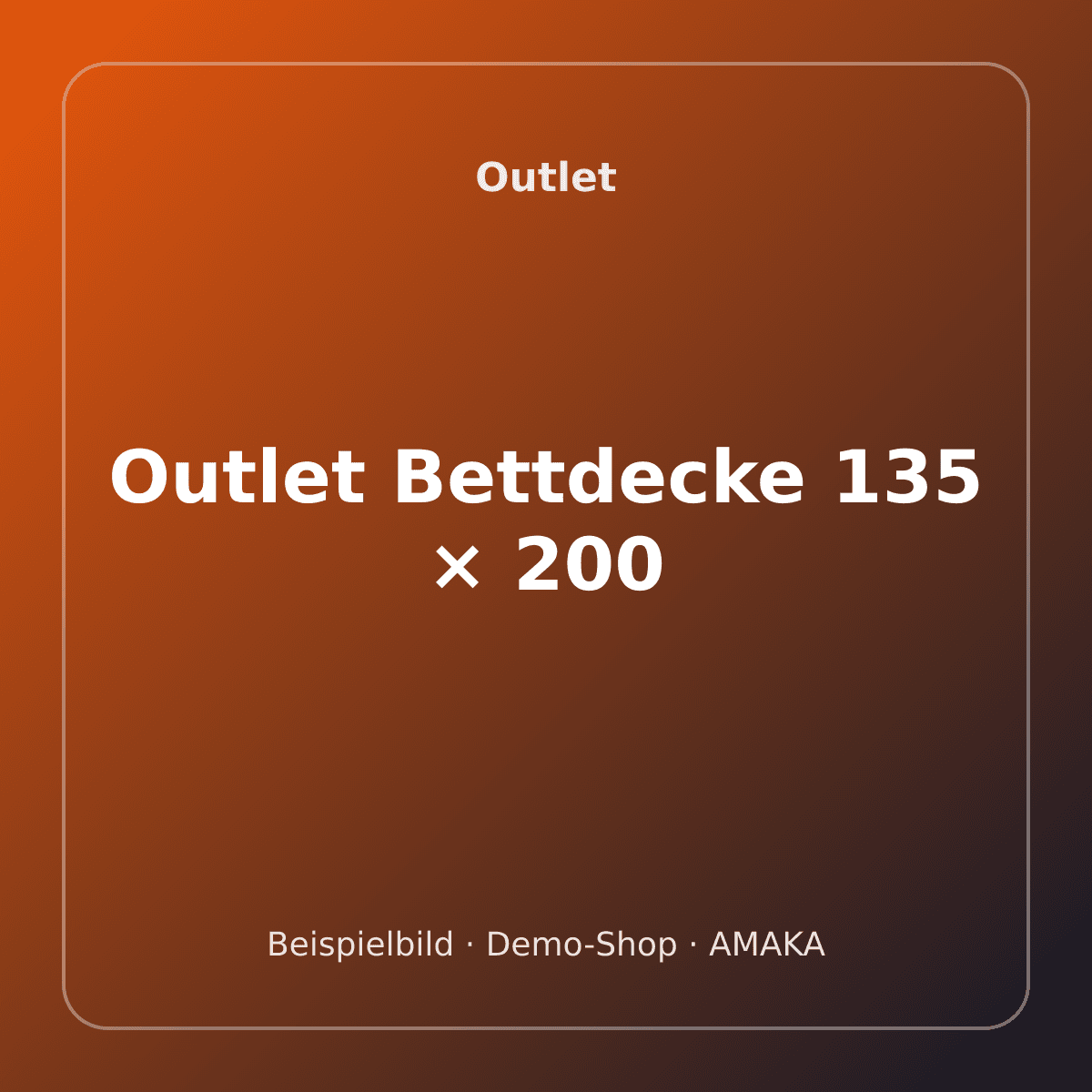 Outlet Bettdecke 135 × 200 – Bild 1