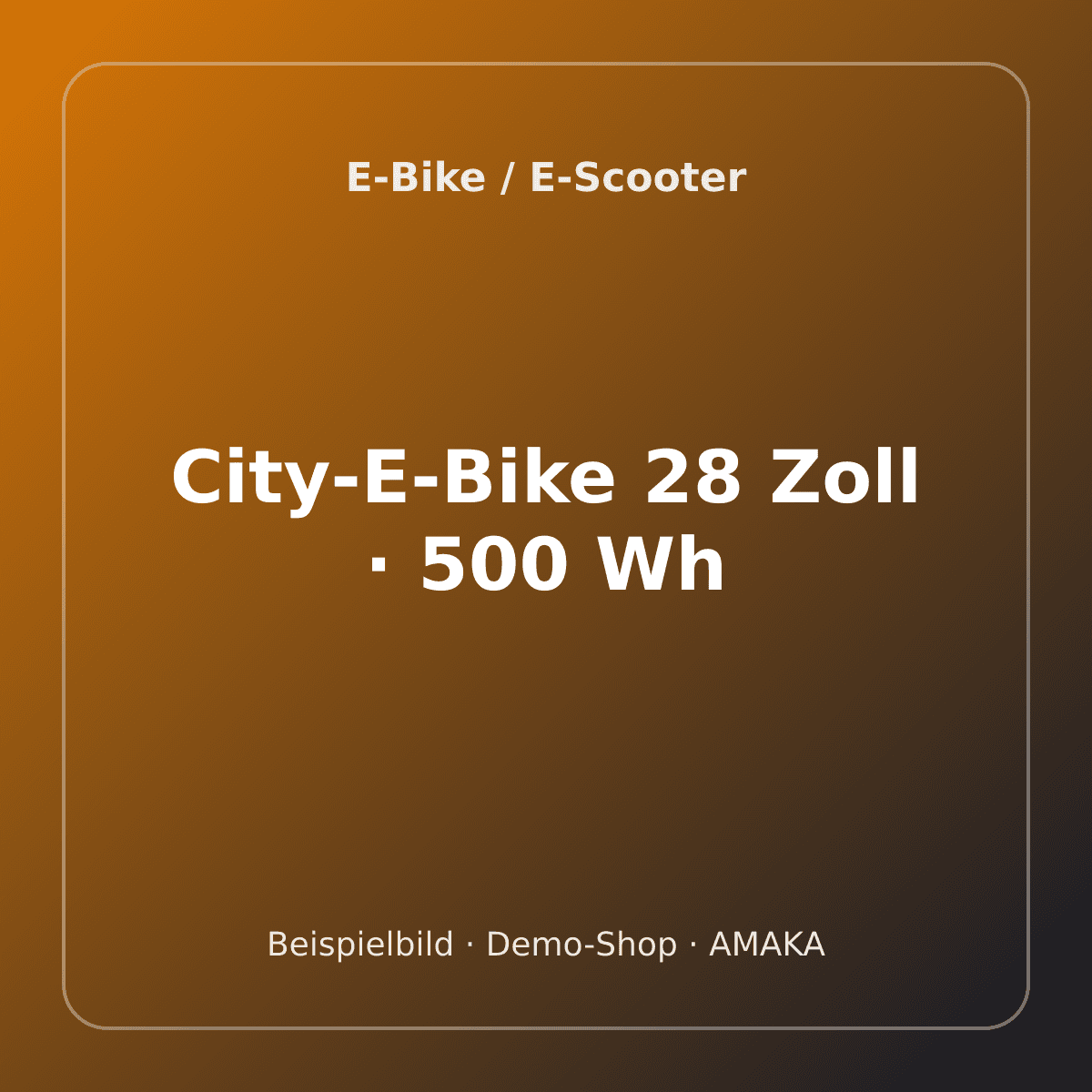 City-E-Bike 28 Zoll · 500 Wh – Bild 1