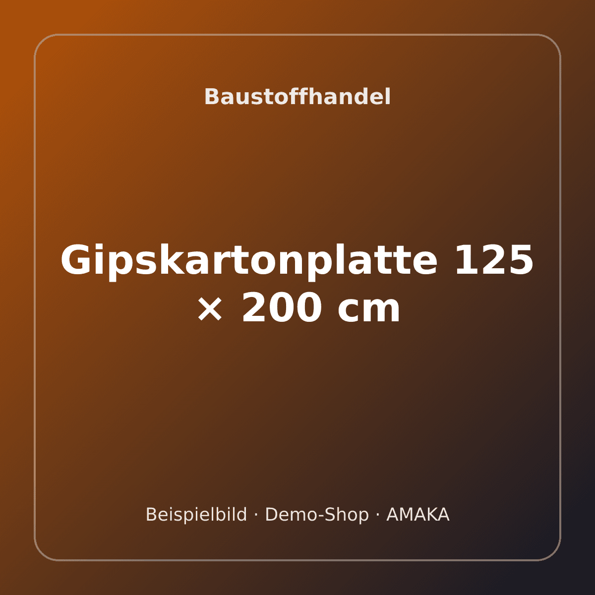 Gipskartonplatte 125 × 200 cm