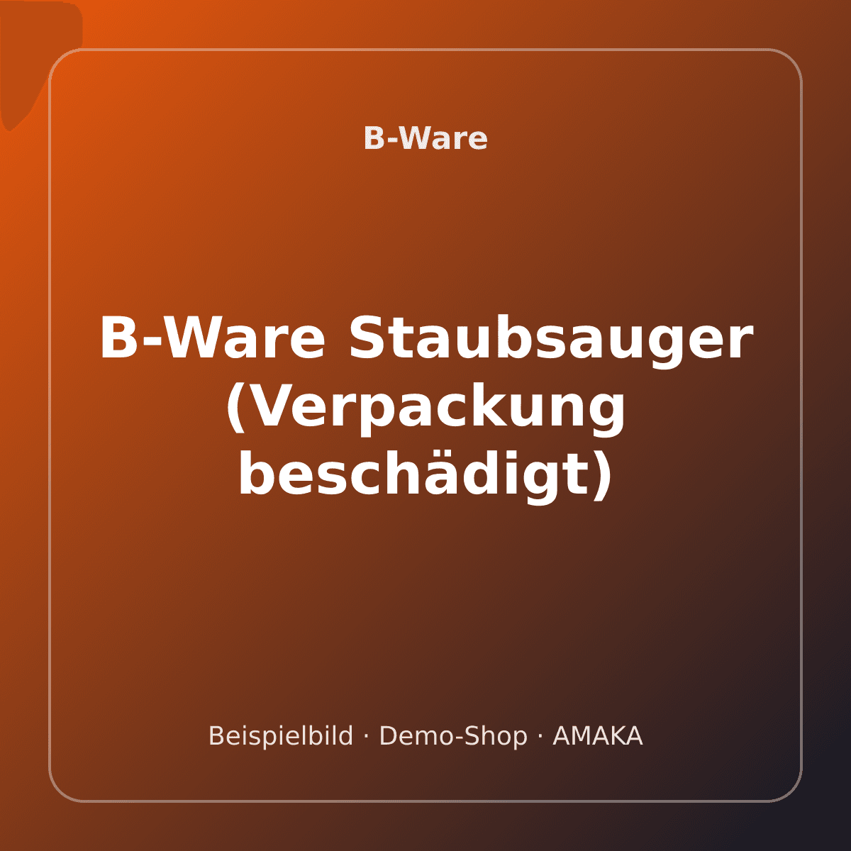 B-Ware Staubsauger (Verpackung beschädigt)