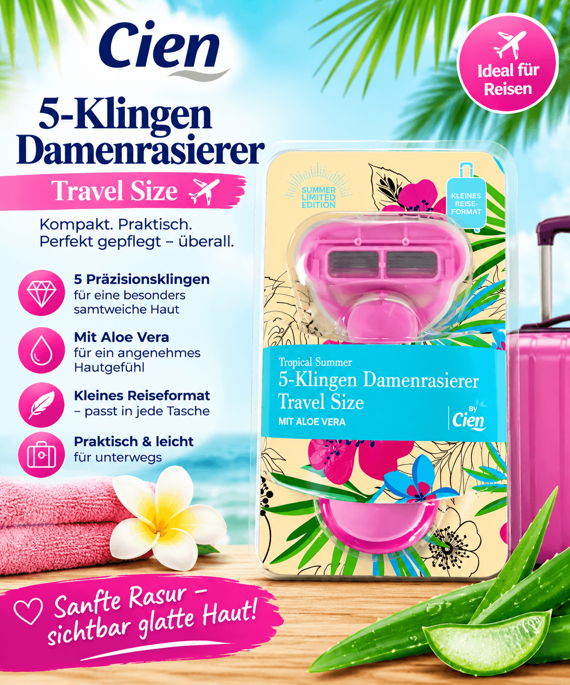 5 klingen Damenrasierer