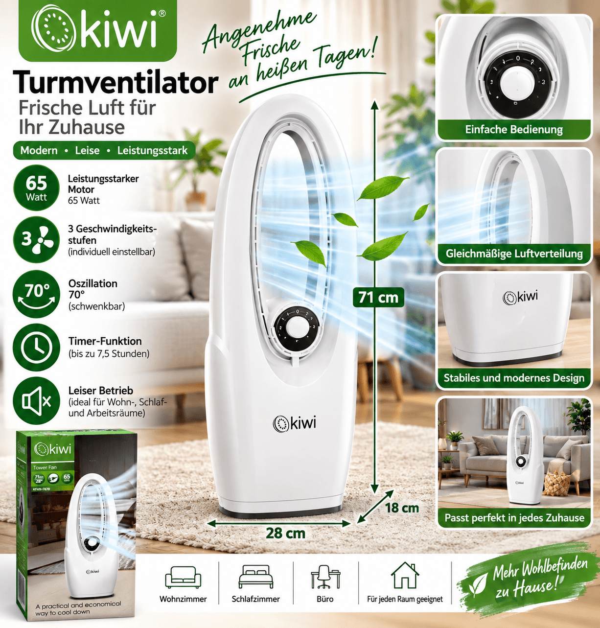 Kiwi Turmventilator Tower Fam