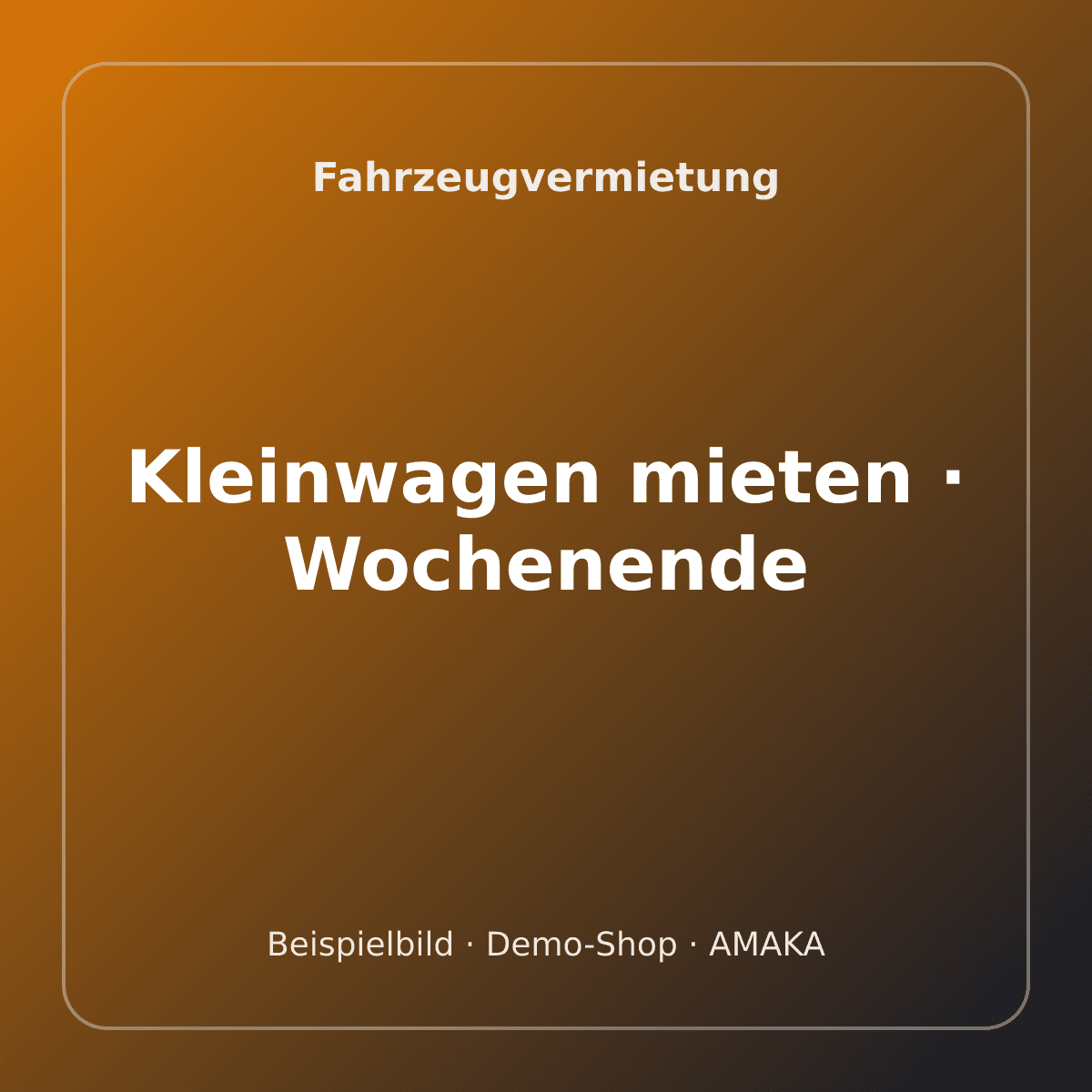 Kleinwagen mieten · Wochenende – Bild 1