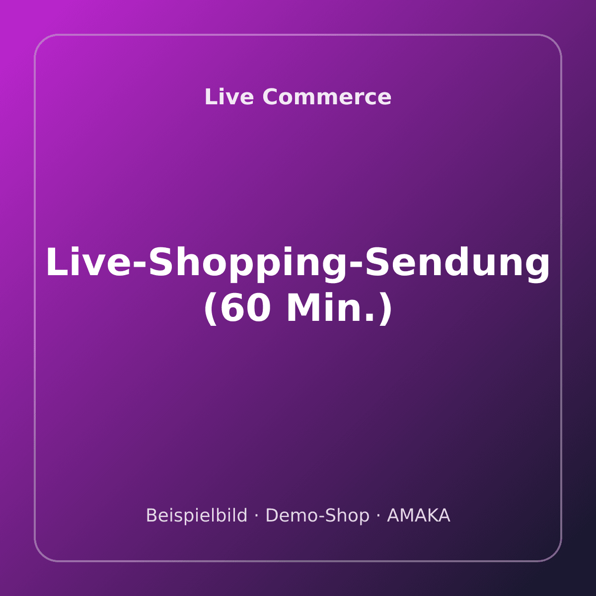 Live-Shopping-Sendung (60 Min.) – Bild 1