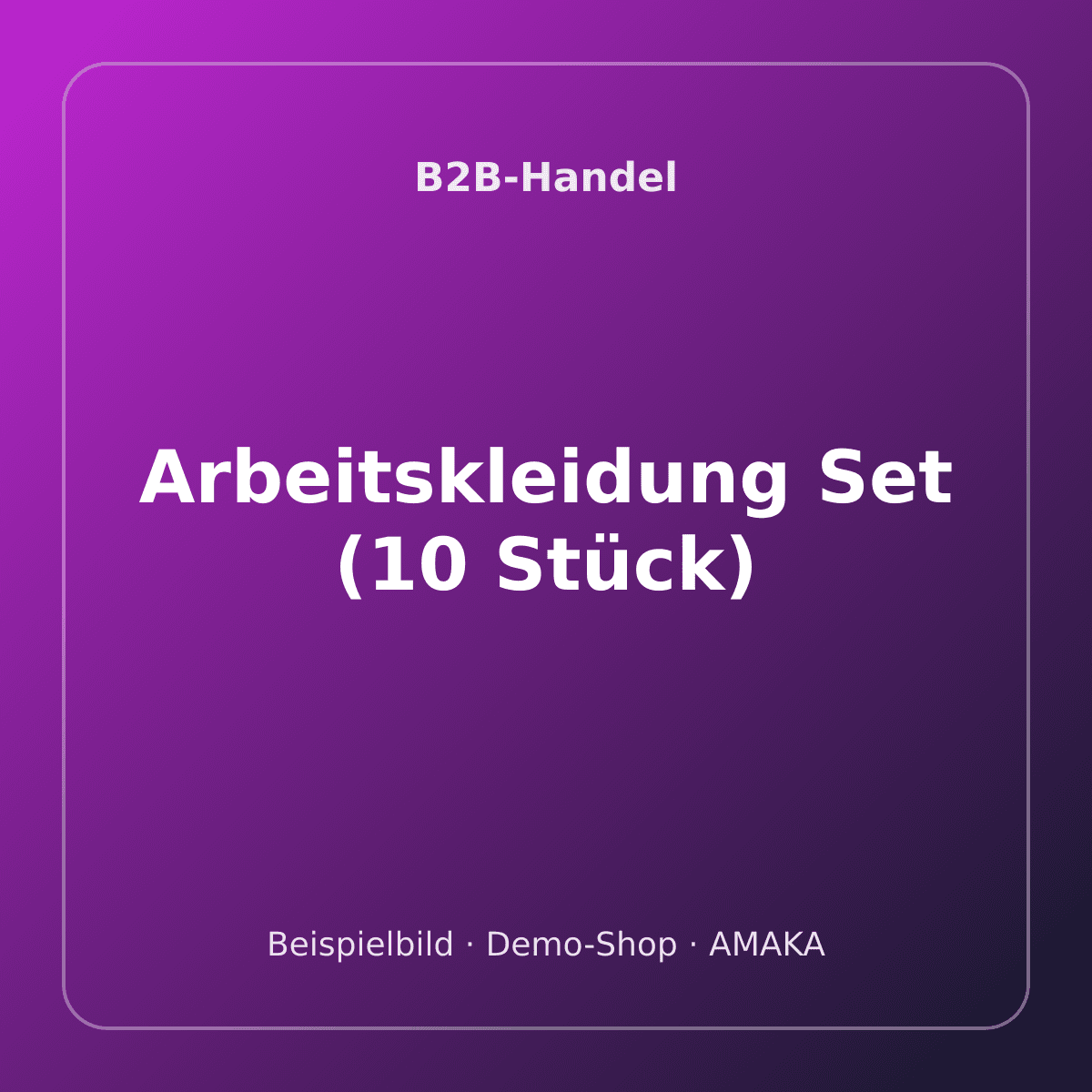 Arbeitskleidung Set (10 Stück) – Bild 1