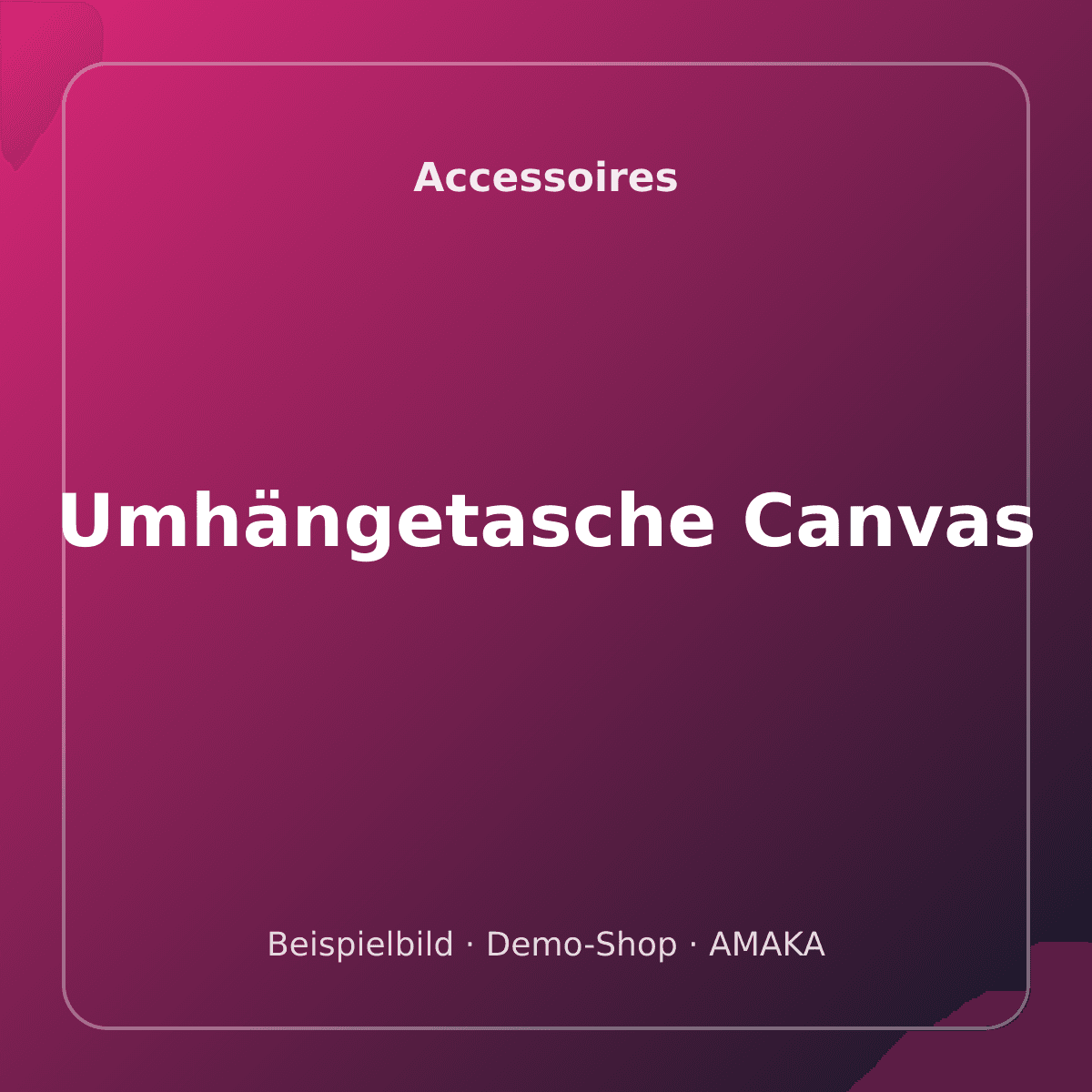 Umhängetasche Canvas – Bild 1