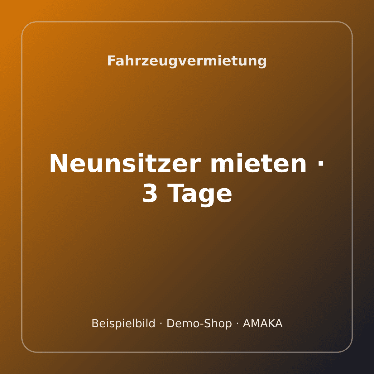 Neunsitzer mieten · 3 Tage – Bild 1